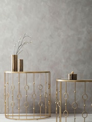 Fifty Five South Set of 2 Gold Faiza Half Moon Console Tables - Image 1 of 5