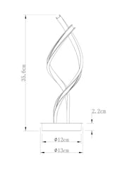 Champagne Gold Callie LED Table Lamp - Image 9 of 9