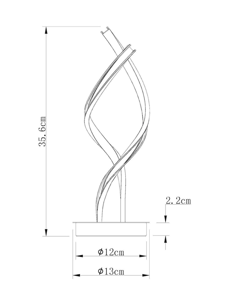Champagne Gold Callie LED Table Lamp - Image 9 of 9