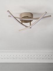 Champagne Gold Amari LED Flush Ceiling Light - Image 2 of 9
