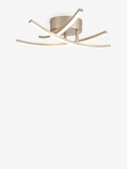 Champagne Gold Amari LED Flush Ceiling Light - Image 5 of 9
