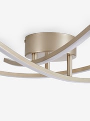 Champagne Gold Amari LED Flush Ceiling Light - Image 7 of 9