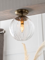 Brass Bourton Flush Fitting Ceiling Light - Image 1 of 4
