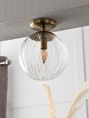 Brass Bourton Flush Fitting Ceiling Light - Image 2 of 4