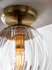 Brass Bourton Flush Fitting Ceiling Light - Image 3 of 4