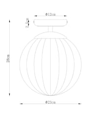 Brass Bourton Flush Fitting Ceiling Light - Image 5 of 5