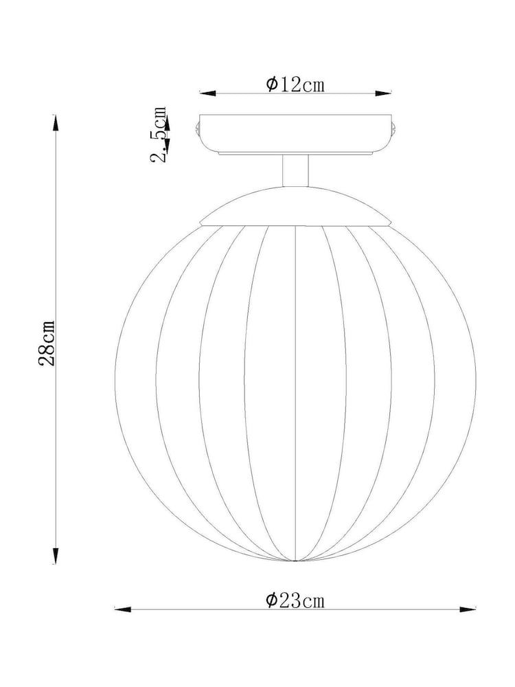 Brass Bourton Flush Fitting Ceiling Light - Image 5 of 5