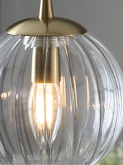 Brass Bourton Linear 3 Light Pendant Ceiling Lights - Image 3 of 5