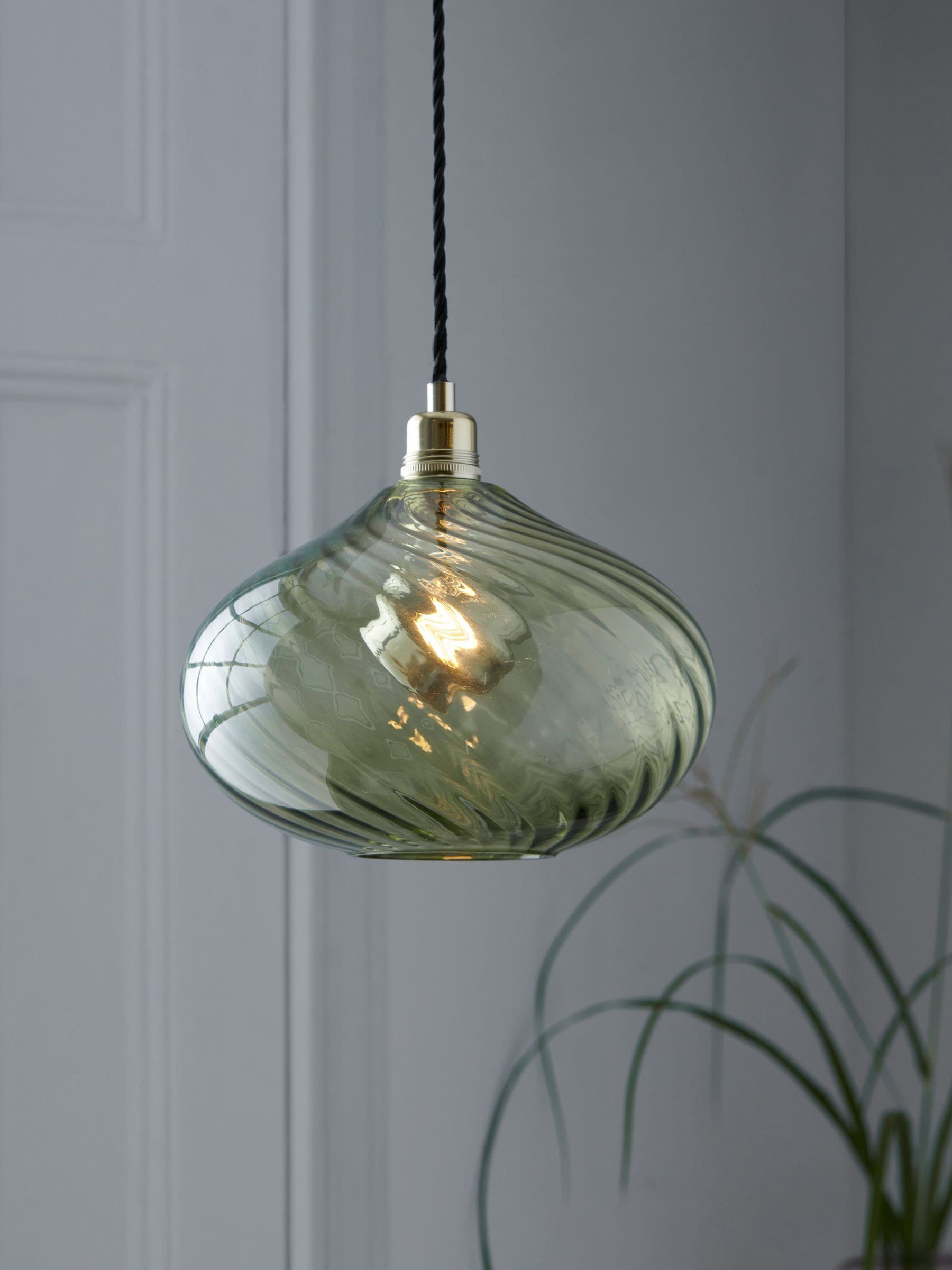 Green glass pendant light shades hot sale