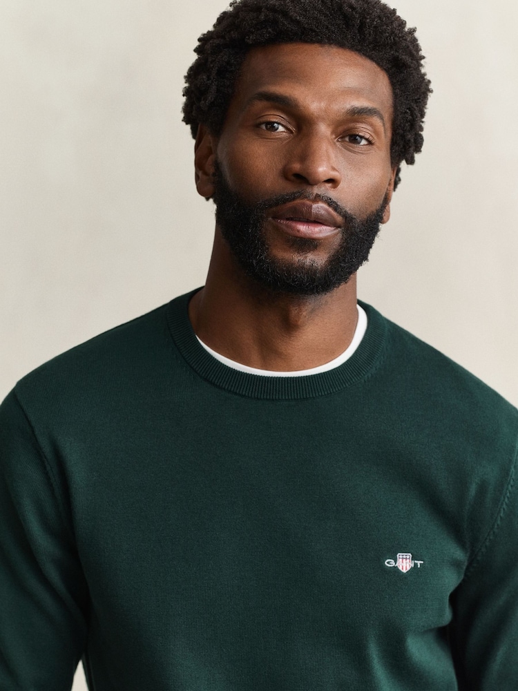GANT Green Crew Neck Jumper - Image 4 of 4 GANT Green Crew Neck Jumper - Image 4 of 4