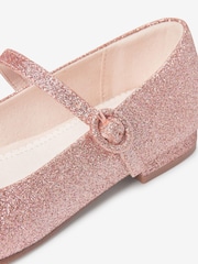 Rose Pink Glitter Standard Fit (F) Mary Jane Occasion Shoes - Image 5 of 5