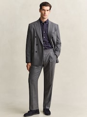 GANT Blue Classic Fit Medallion Print Shirt - Image 4 of 5
