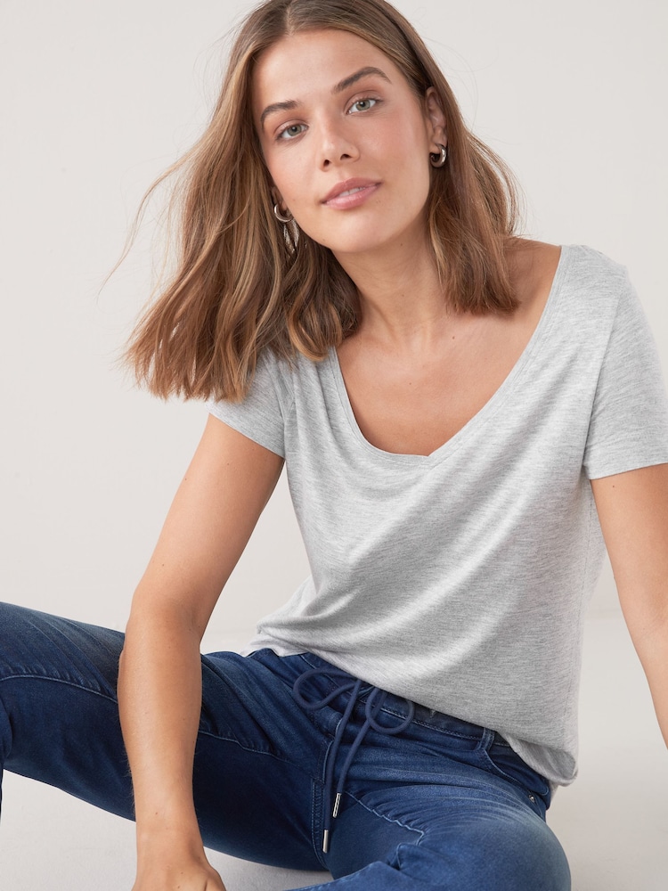Mehrfarbig - Slouch T-Shirts mit V-Ausschnitt , 5er-Pack - Bild 2 von 14 Mehrfarbig - Slouch T-Shirts mit V-Ausschnitt , 5er-Pack - Bild 2 von 14
