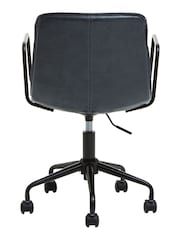 Fifty Five South Grey Branson Leather Effect Office Chair - Image 3 of 4
