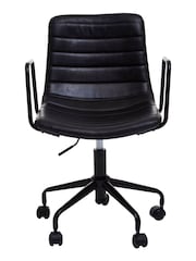 Silla de oficina con diseño de efecto cuero Forbes de Fifty Five South - Imagen 2 de 4