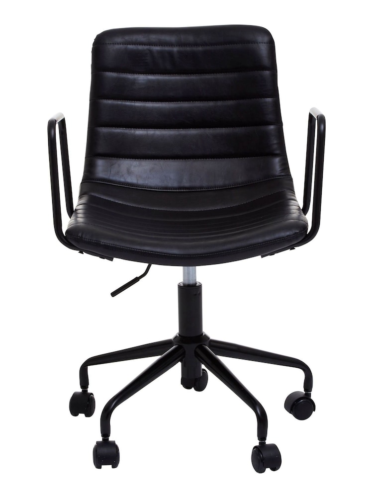 Silla de oficina con diseño de efecto cuero Forbes de Fifty Five South - Imagen 2 de 4