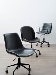 Silla de oficina con diseño de efecto cuero Forbes de Fifty Five South - Imagen 1 de 4