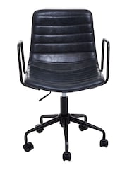 Silla de oficina con diseño de efecto cuero Forbes de Fifty Five South - Imagen 2 de 4