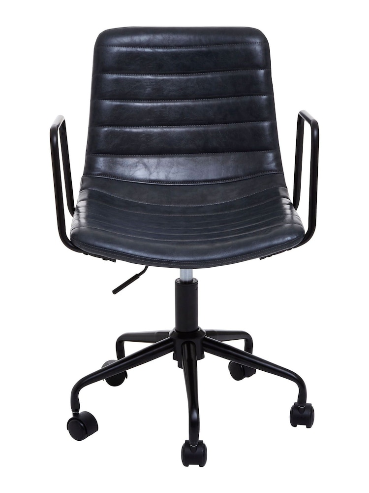 Silla de oficina con diseño de efecto cuero Forbes de Fifty Five South - Imagen 2 de 4