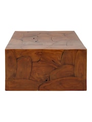 Fifty Five South Brown Surak Teak Wood Coffee Table - Image 3 of 6