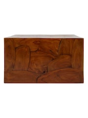 Fifty Five South Brown Surak Teak Wood Coffee Table - Image 6 of 6