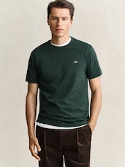 Verde - Camiseta logo escudo de GANT - Imagen 1 de 4