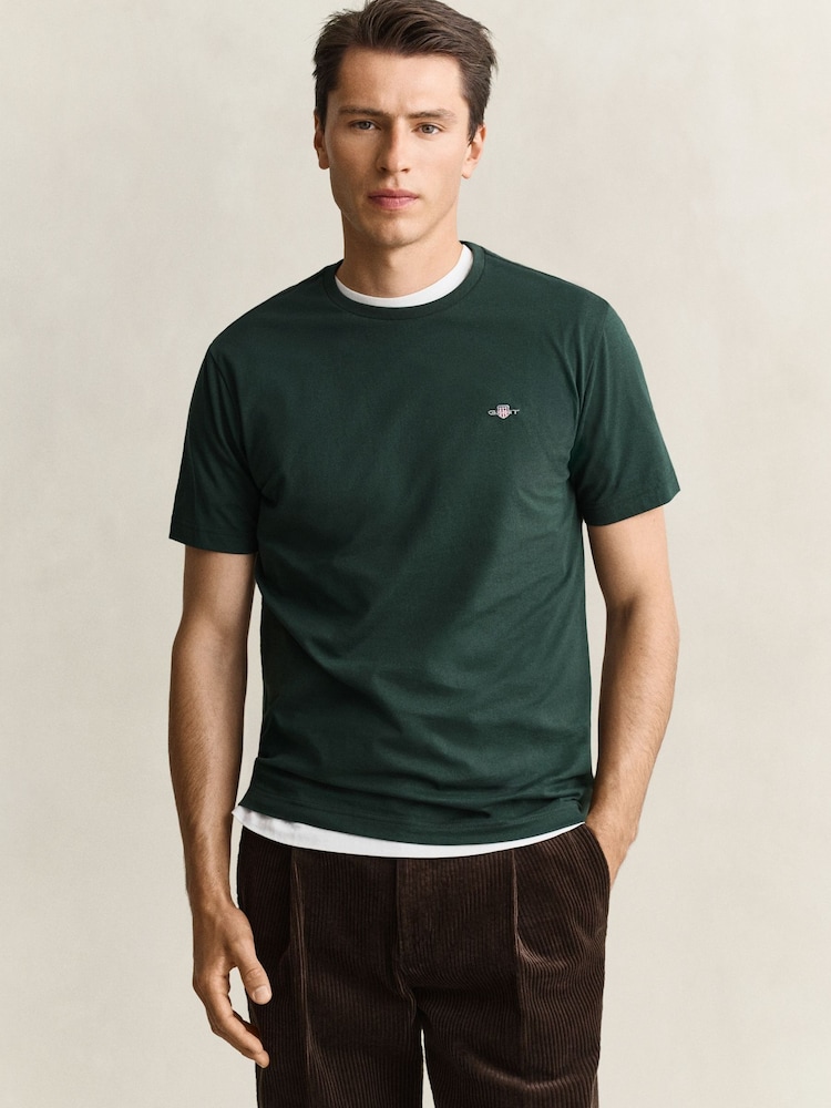 Verde - Camiseta logo escudo de GANT - Imagen 1 de 4