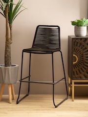 Fifty Five South Black Sisal Bar Stool - Image 1 of 7