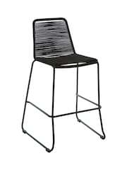Fifty Five South Black Sisal Bar Stool - Image 4 of 7