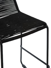 Fifty Five South Black Sisal Bar Stool - Image 7 of 7