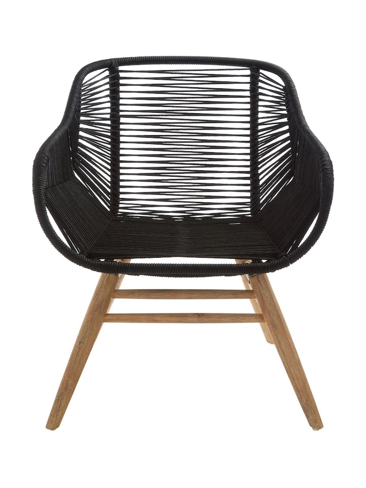 Fifty Five South Black Sisal Armchair - Image 2 of 6