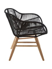 Fifty Five South Black Sisal Armchair - Image 4 of 6