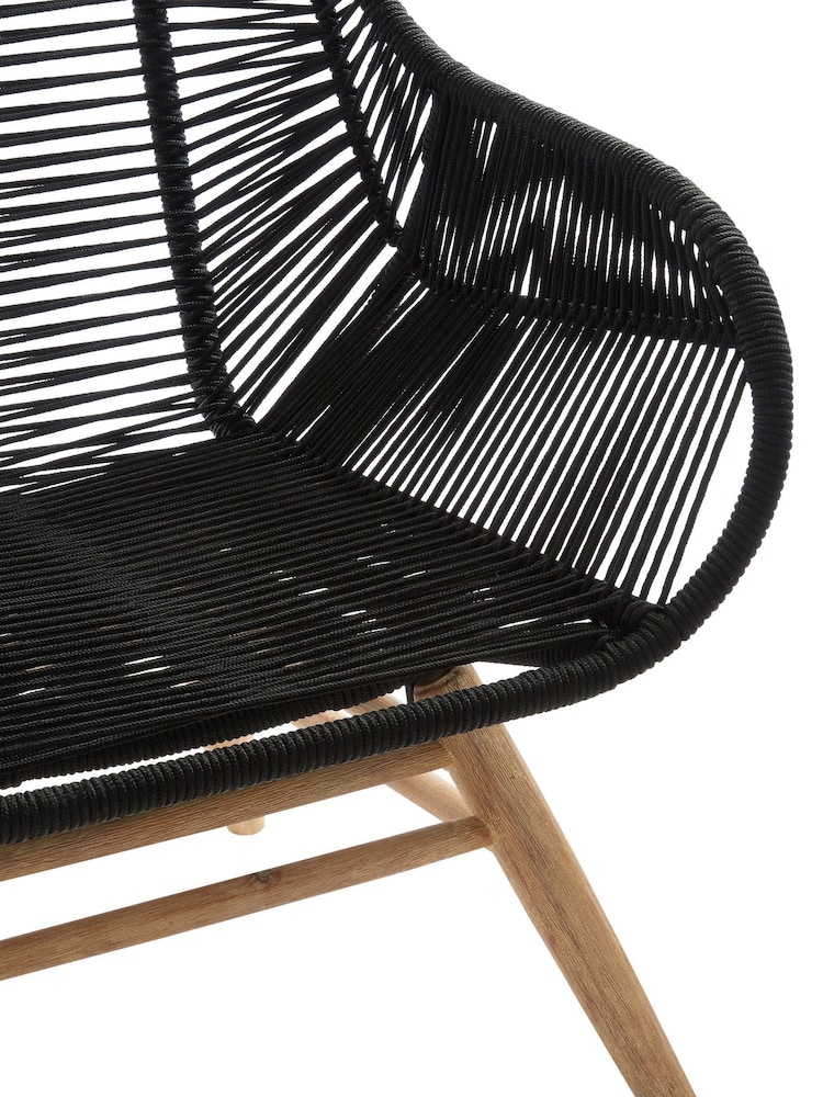 Fifty Five South Black Sisal Armchair - Image 6 of 6