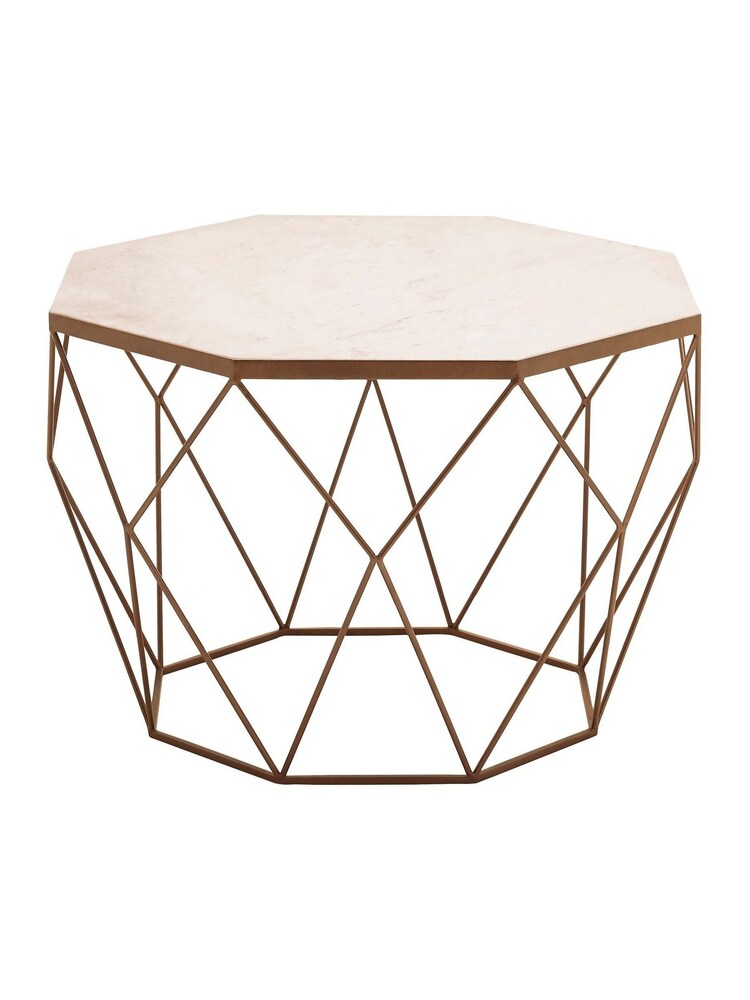 Fifty Five South White Shalimar Marble Octagon Coffee Table - Image 2 of 3