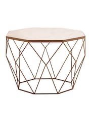 Fifty Five South White Shalimar Marble Octagon Coffee Table - Image 4 of 4
