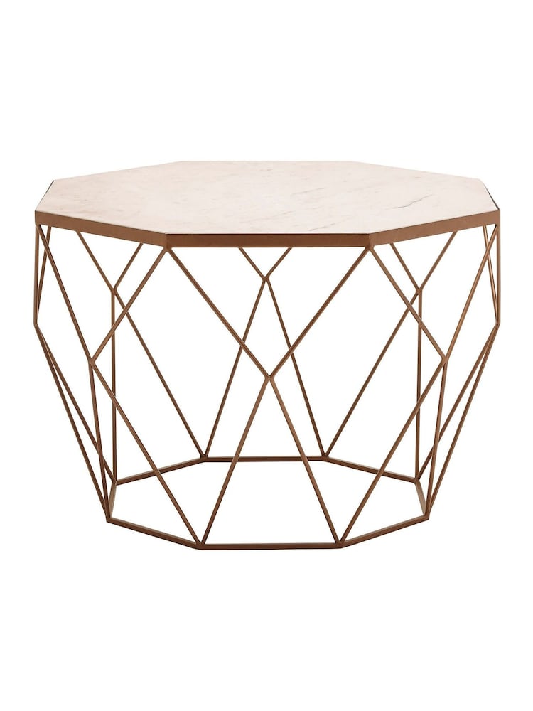 Fifty Five South White Shalimar Marble Octagon Coffee Table - Image 4 of 4 Fifty Five South White Shalimar Marble Octagon Coffee Table - Image 4 of 4