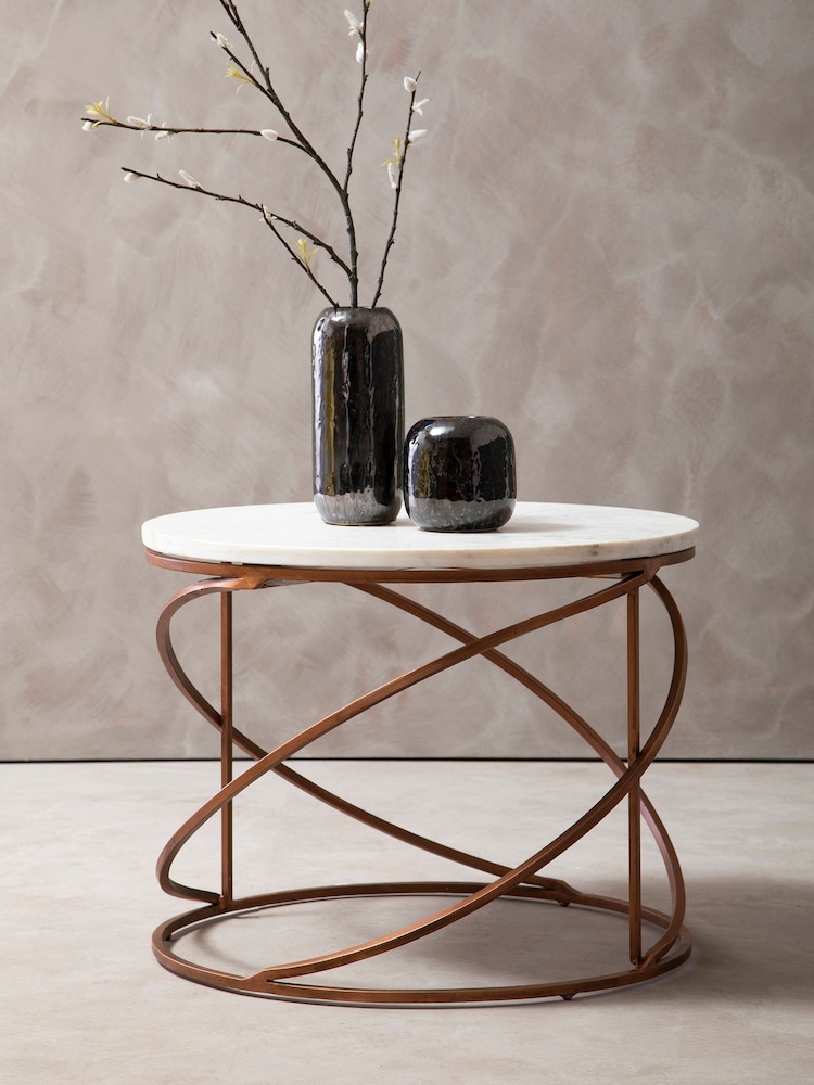 Fifty Five South White Nirav Marble Coffee Table - Image 1 of 3