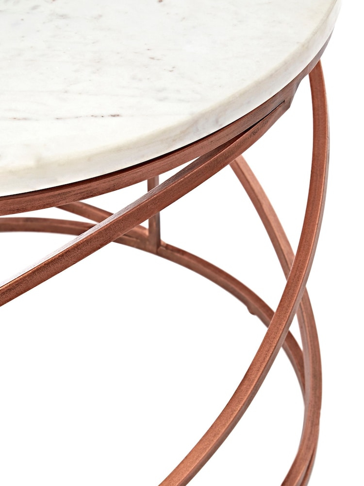 Fifty Five South White Nirav Marble Coffee Table - Image 3 of 3