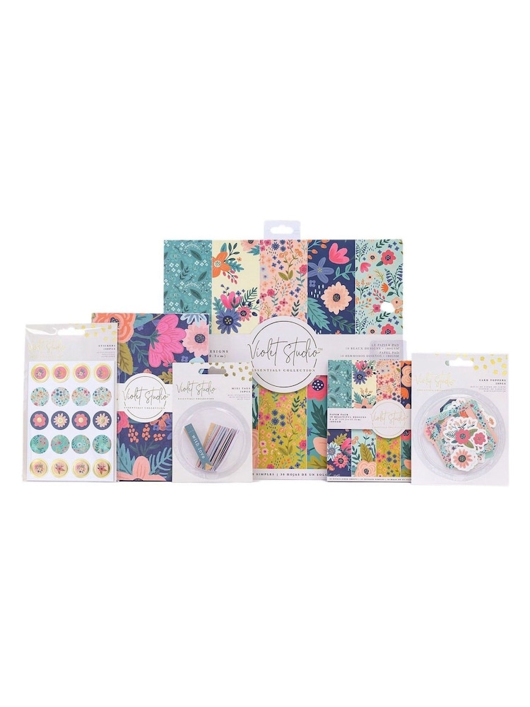 Violet Studio Set of 6 Pink Floral Themed Paper Craft Kit - Image 2 of 2 Violet Studio Set of 6 Pink Floral Themed Paper Craft Kit - Image 2 of 2