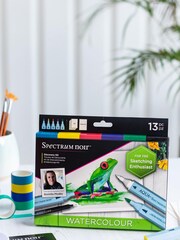Spectrum Noir Green 13 Piece Discovery Watercolour Set - Image 1 of 3