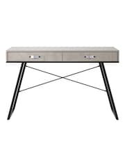 Fifty Five South Grey Bradbury 2 Drawer Desk - Image 2 of 4