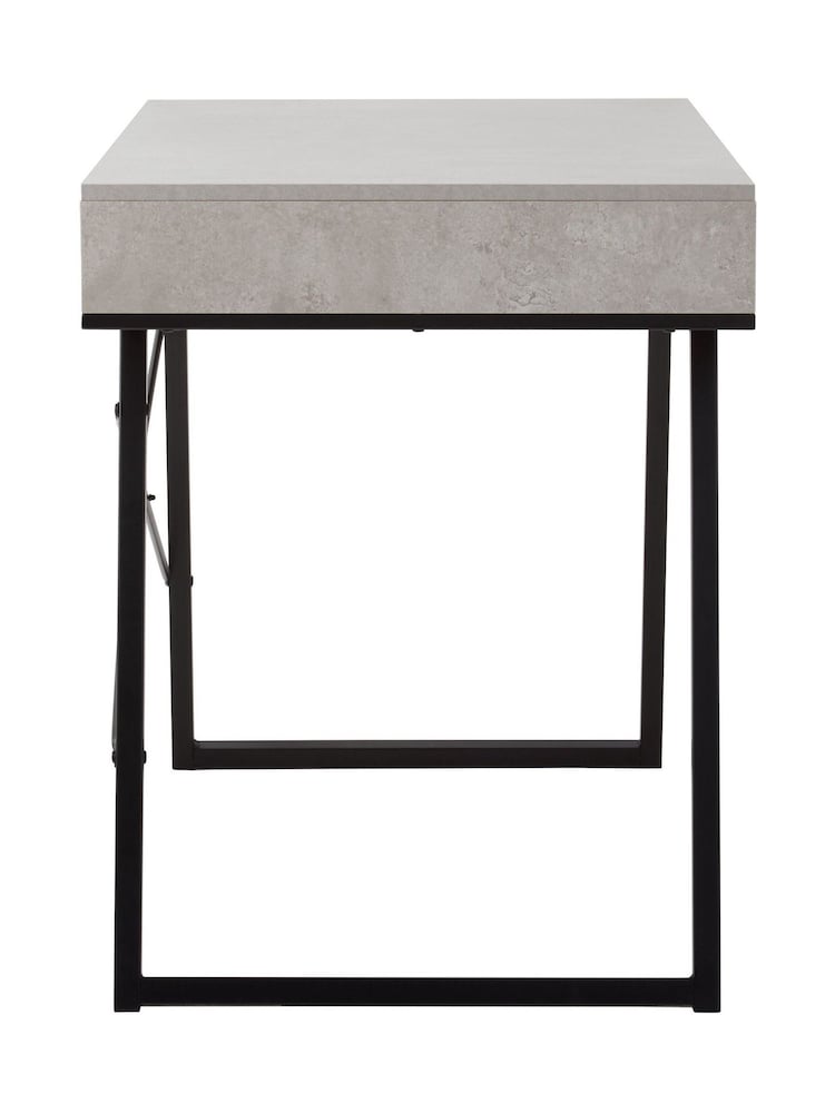 Fifty Five South Grey Bradbury 2 Drawer Desk - Image 4 of 4