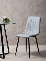 Fifty Five South Set of 4 Light Grey Tiana Dining Chairs - Image 1 of 7