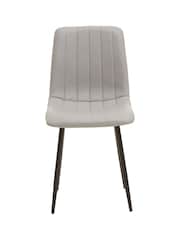 Fifty Five South Set of 4 Light Grey Tiana Dining Chairs - Image 3 of 7