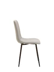 Fifty Five South Set of 4 Light Grey Tiana Dining Chairs - Image 4 of 7