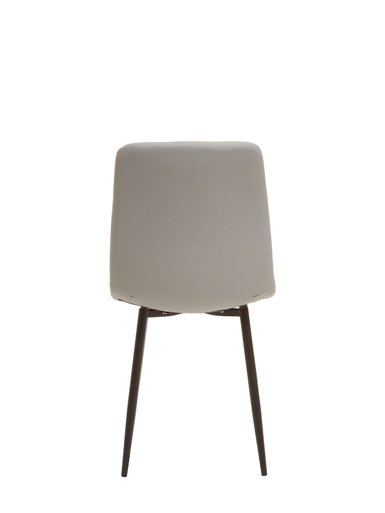 Fifty Five South Set of 4 Light Grey Tiana Dining Chairs - Image 4 of 4 Fifty Five South Set of 4 Light Grey Tiana Dining Chairs - Image 4 of 4