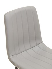 Fifty Five South Set of 4 Light Grey Tiana Dining Chairs - Image 6 of 7