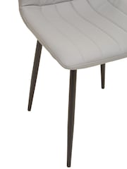 Fifty Five South Set of 4 Light Grey Tiana Dining Chairs - Image 7 of 7