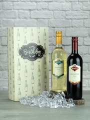 Le Bon Vin Happy Birthday Italian Twin Wine Gift Box - Image 1 of 2