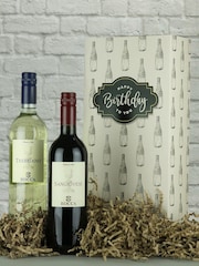 Le Bon Vin Happy Birthday Italian Twin Wine Gift Box - Image 2 of 2